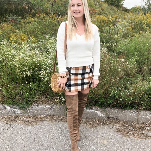 FOREVER 21 FALL CHECKERED mini SKIRT - Picture 2 of 8